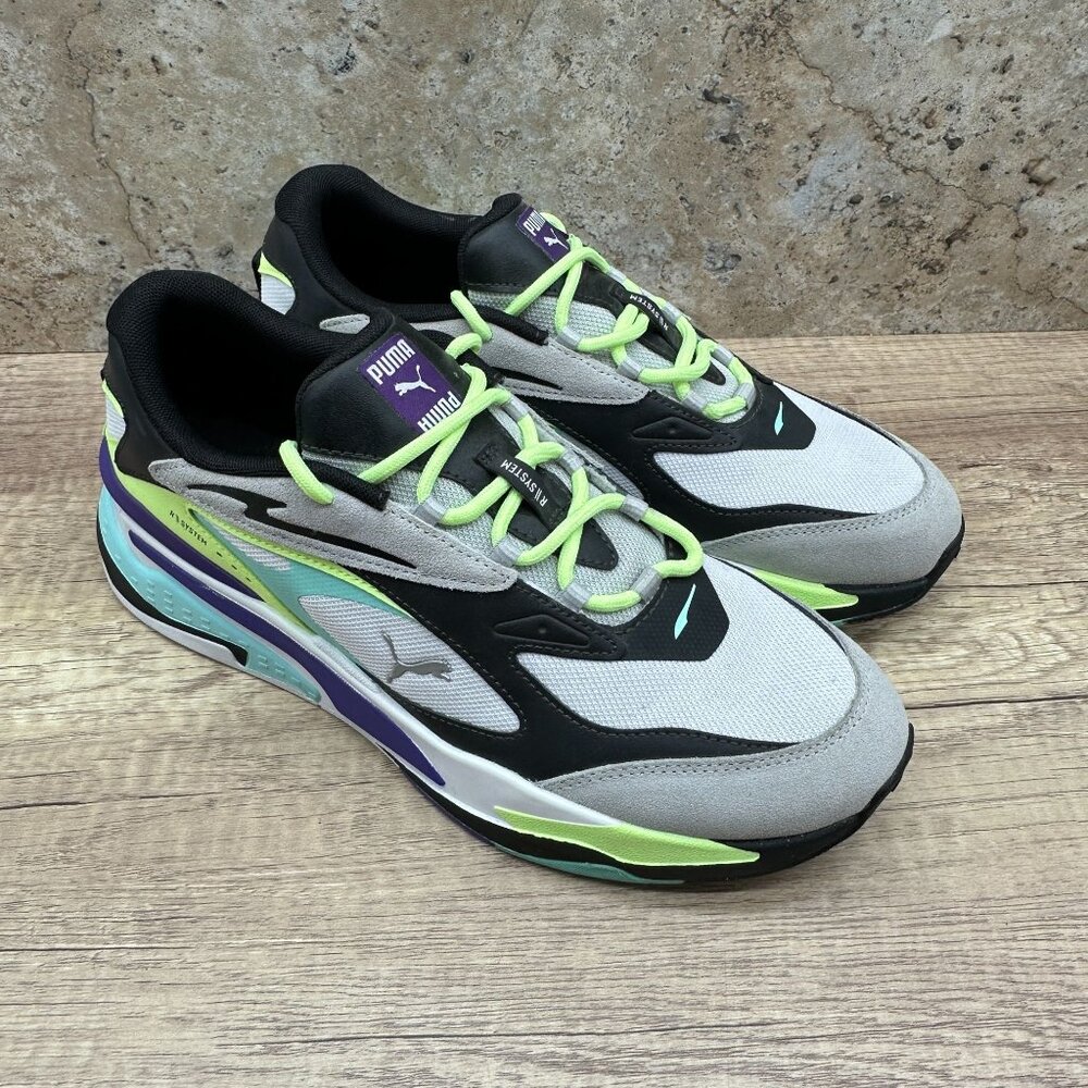 PUMA Sneakers Mens Size 12 White Multicolor RS-Fast Bulky Retro Mesh Leather Lac